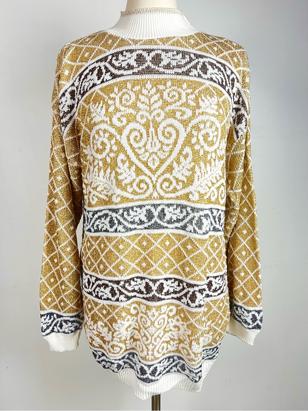 Vintage Beldoch Popper Sweater with Metallic Threads